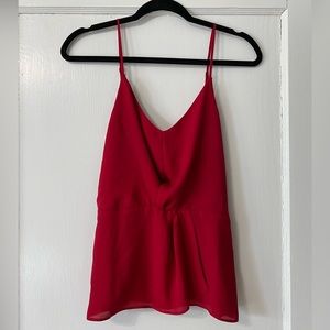 Women’s Shinestar Red Sleeveless Blouse Size Medium